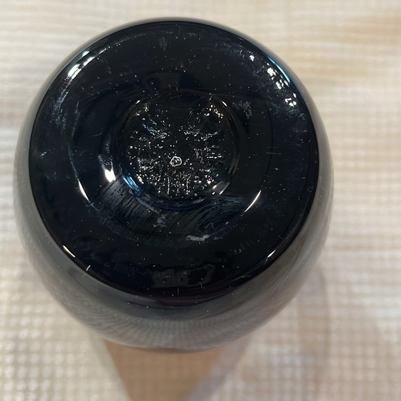 Glassy baby grateful red candleholder 3 inches in diameter 4 inches tall - Picture 3 of 8